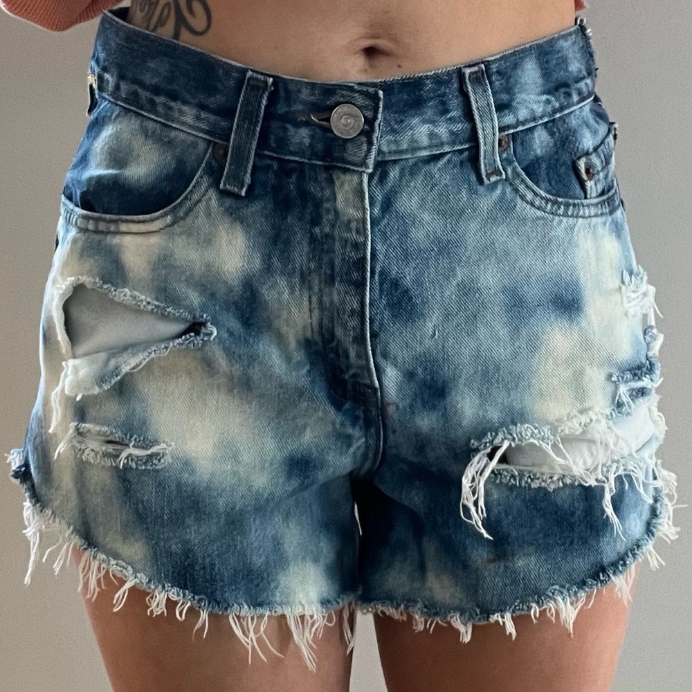 Bleached Levi Denim Shorts